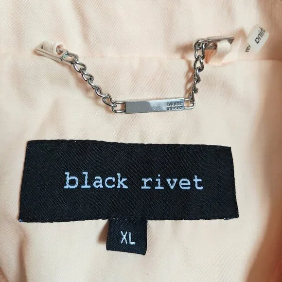 BLACK RIVET Double Breasted Trench Coat - Picture 3 of 16